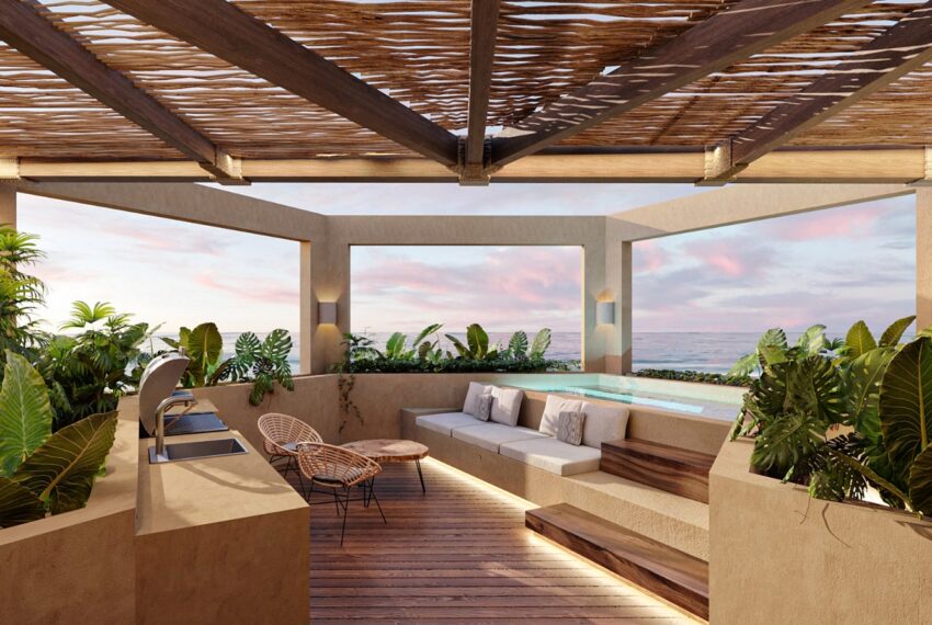 Rooftop pent garden