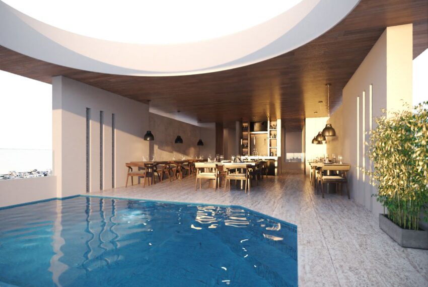Render Piscina Area Comun